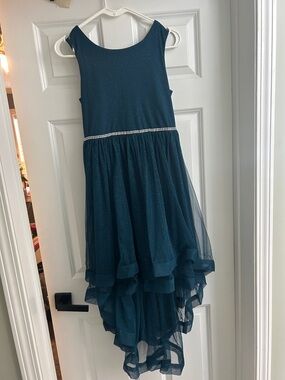 Speechless Teal Sparkle High-Low Party Dress
